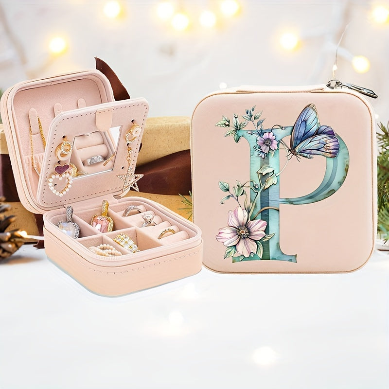 Yolgʻon charm bilan shaxsiylashtirilgan alfavitli flip-top bilan qoplangan, soʻzma-soʻz qoplangan va taqinchoqlarni saqlash uchun quti