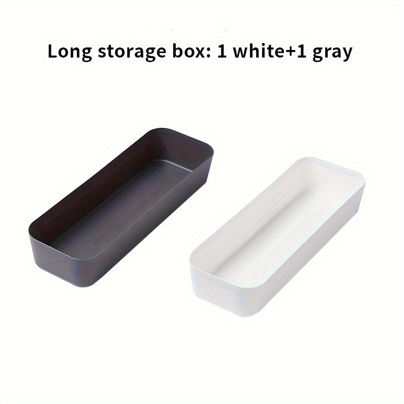 Plastic Desk Organizer with Open Cover for Home Office Dorm 1 or 2 Pack