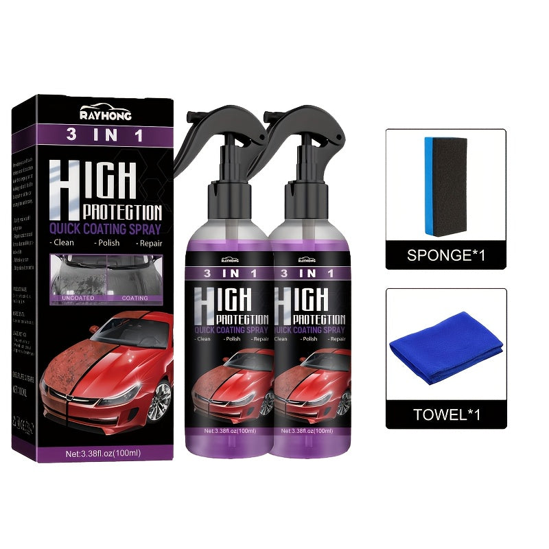 3-in-1 Car Coating Spray High Protection Fast Paint Color Change