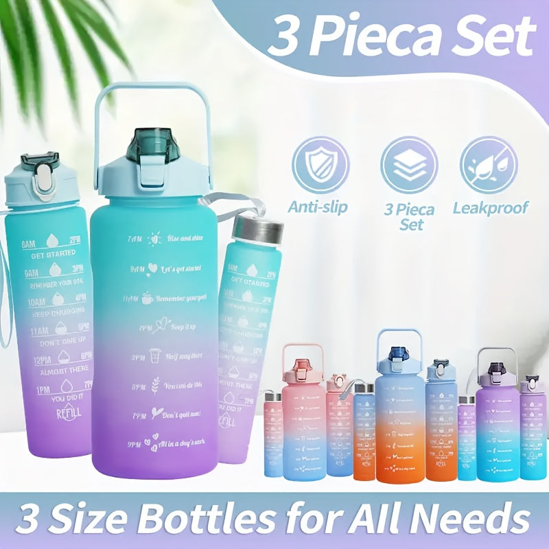 Мотивационный набор бутылок для воды различных размеров для активного отдыха и фитнеса, отличный подарок на день рождения.