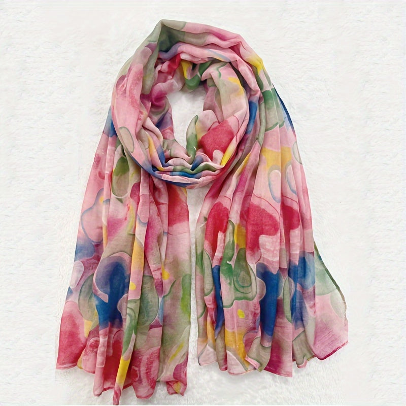 Breathable Tie-Dye Scarf for Women Sun Protection Casual Accessory