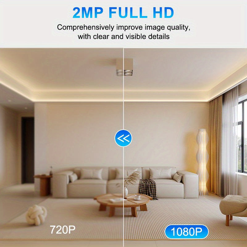 Cámara de seguridad inalámbrica 1080P HD visión nocturna audio bidireccional monitoreo remoto