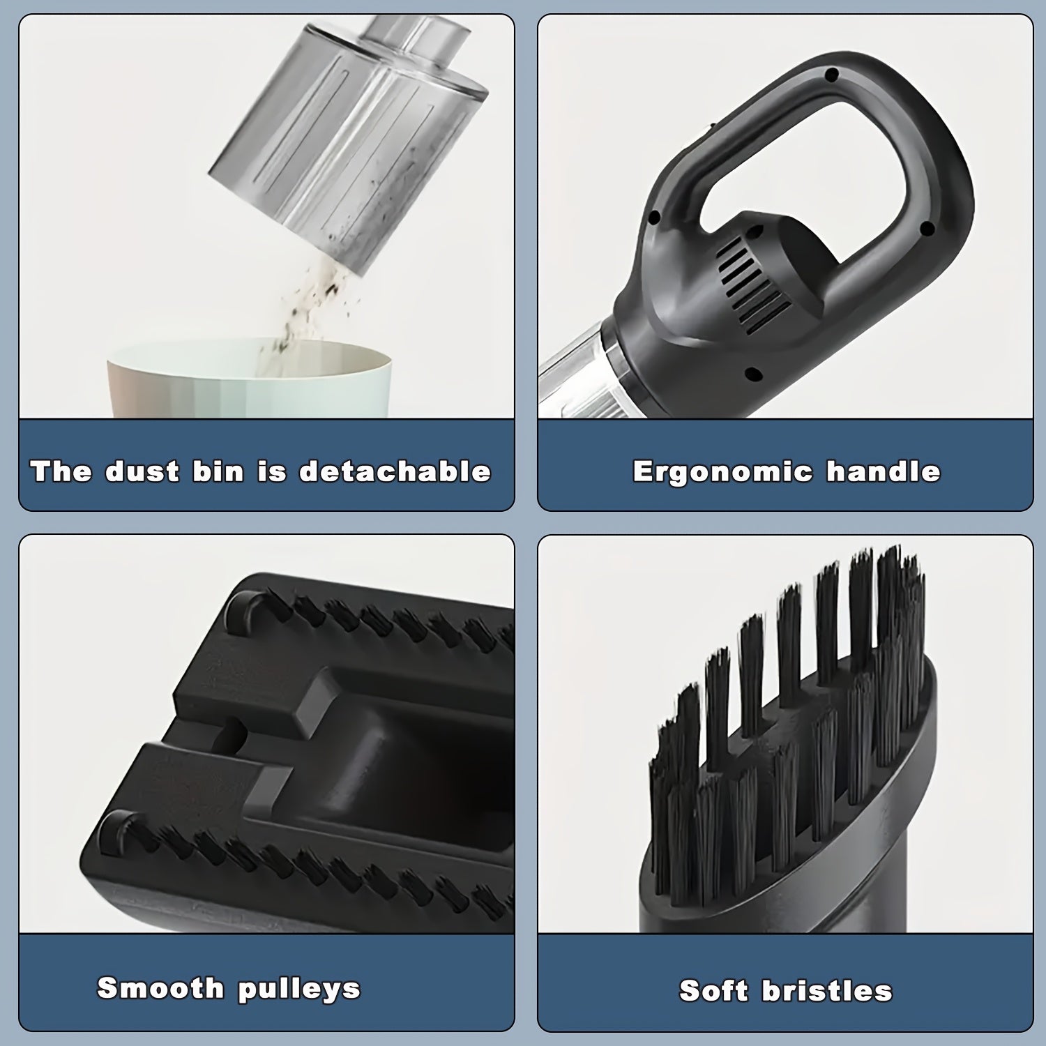 Wireless Handheld Cordless Vacuum Cleaner for Home and Car with Strong Suction