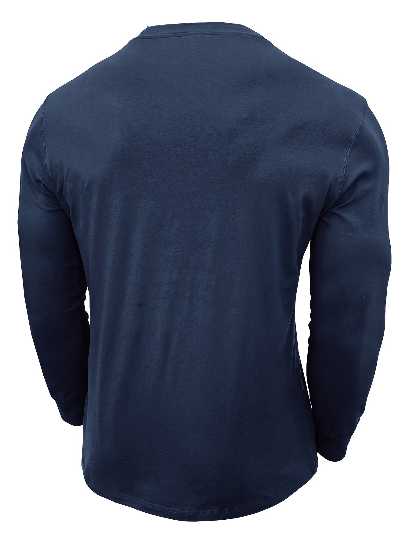 Men's Long Sleeve Cotton T-Shirt Henley Solid Fall Winter