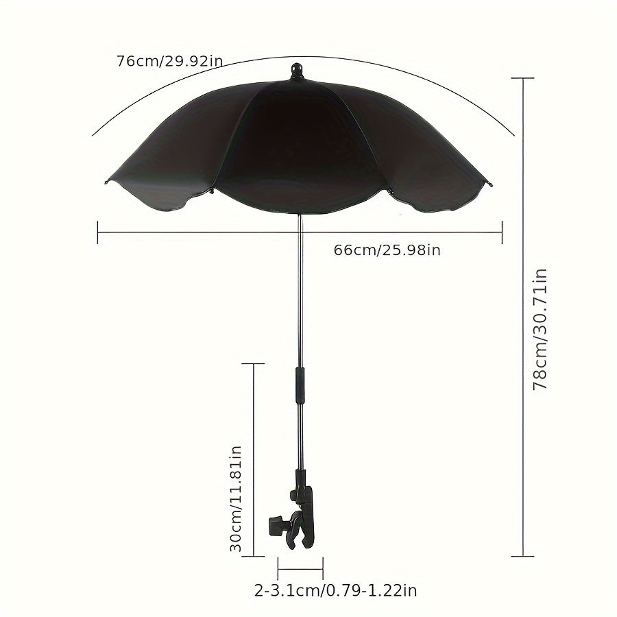 Summer Stroller Sunshade Umbrella with Sunscreen and UV Protection for Outdoor Use