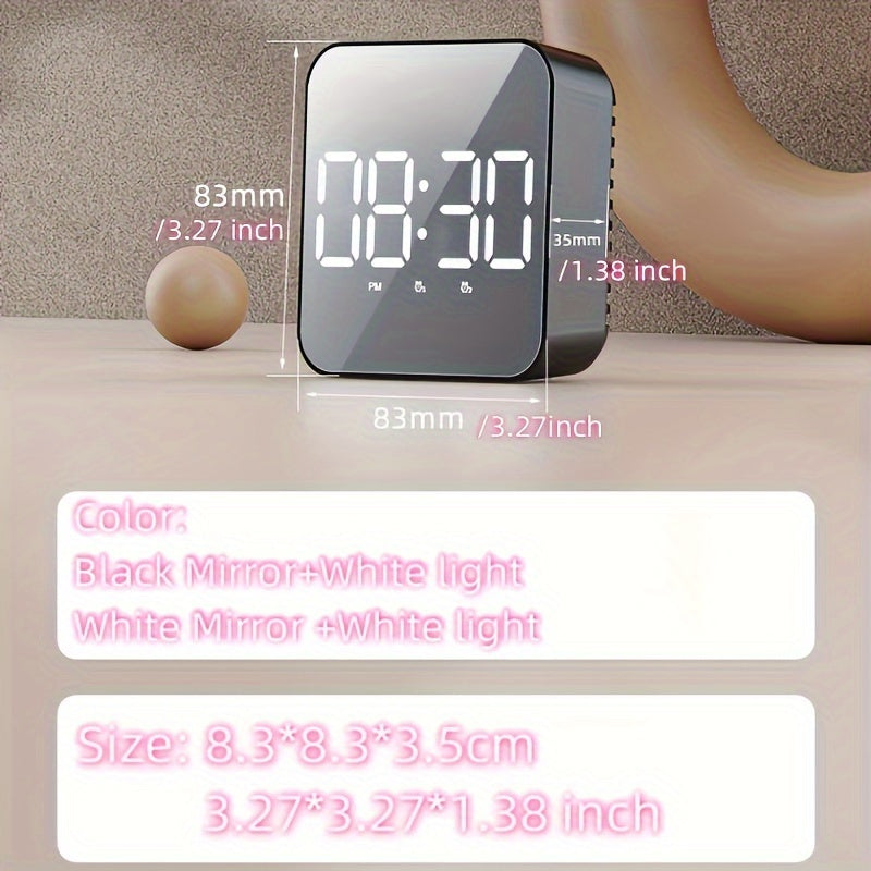 LED Clock with Large Screen Voice Control Temperature Display Alarm for Home Office Decor