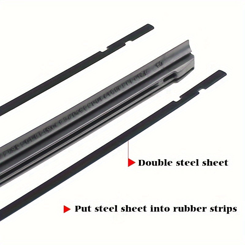 2pcs Rubber Wiper Blade Insert Refills Soft 8mm Fit 14-28 Inch Car Auto Accessories