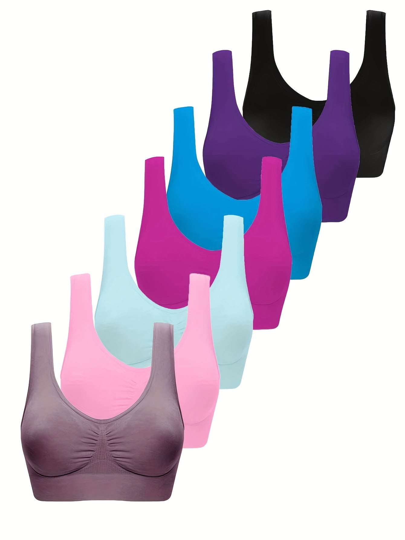 Women's Sports Bras Breathable Wireless for Running and Workouts, Comfortable and Machine Washable