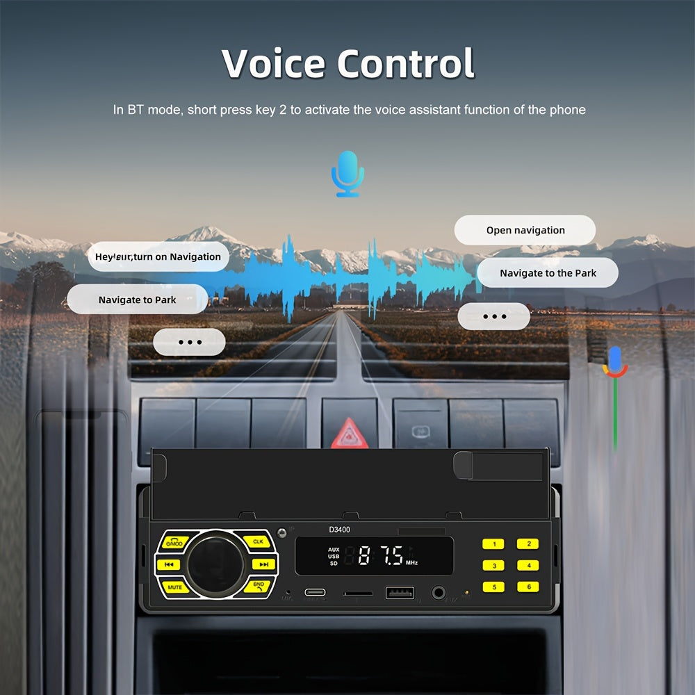 12V Avtomobil stereo sistemi FM USB SD AUX MP3 WMA CD Pleer Uzoqdan boshqarish Qora