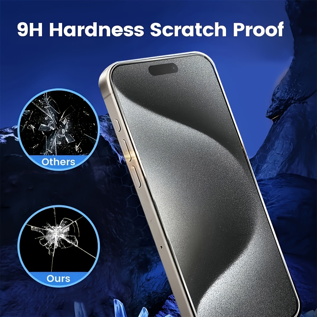 Pack of 3 Tempered Glass Screen Protectors for iPhone 16 16 Plus 16 Pro Max 12-15 Pro Max Ultra HD 9H Hardness