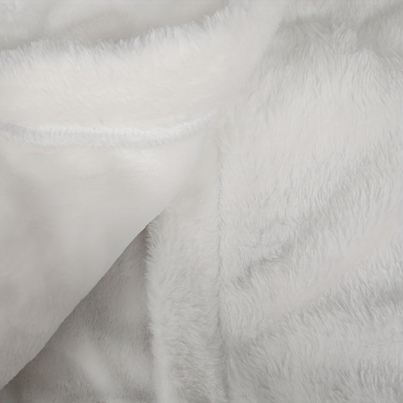 Baby Boy or Girl White Cotton Bathrobe with Matching Nightgown and Plush Towel for Newborn Photos