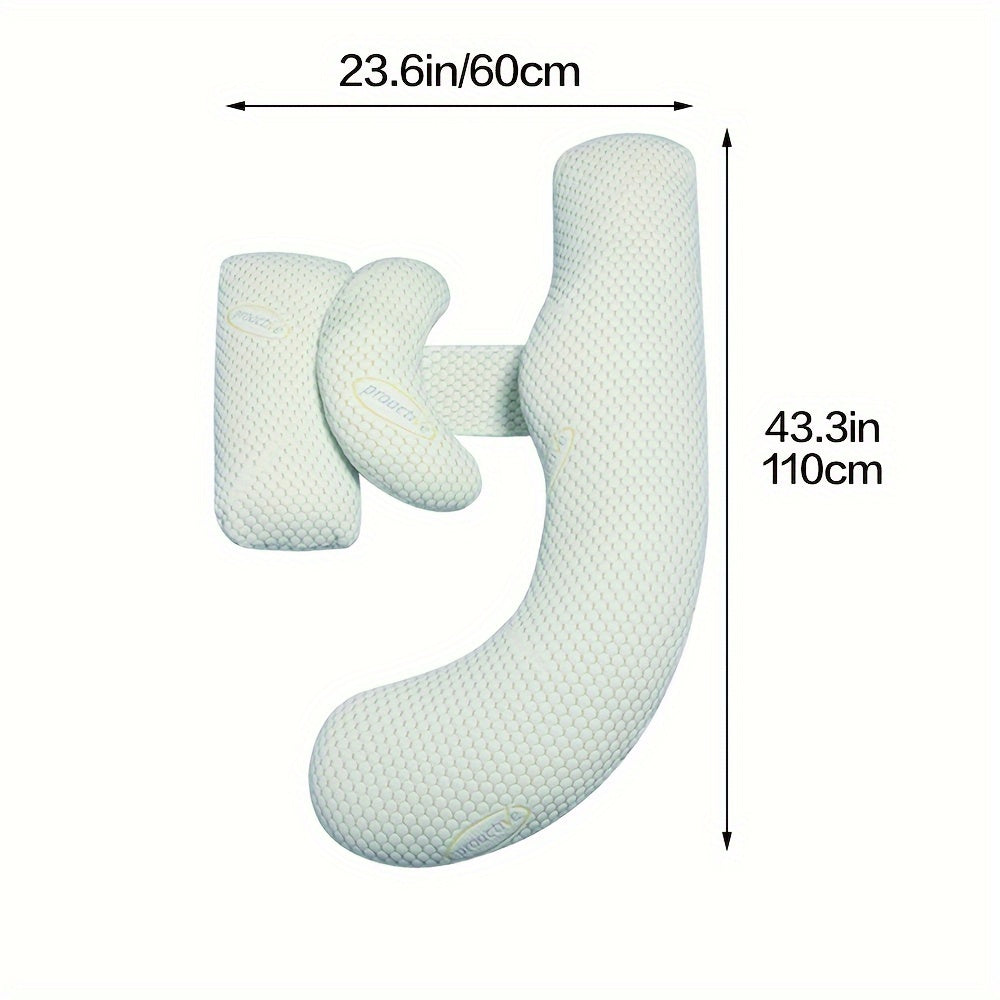 Oltin Maternity Pillow - Bel, Qorin va Oyoqlar uchun Qo'llab-quvvatlovchi H-Shakl Dizayni bilan Eng Yuqori Quvvat | Yumshoq polyesterdan tayyorlangan, olib tashlanadigan qopqoqni o'z ichiga oladi | Shukrona, Rojdestvo va Halloween uchun ideal sovg'a.