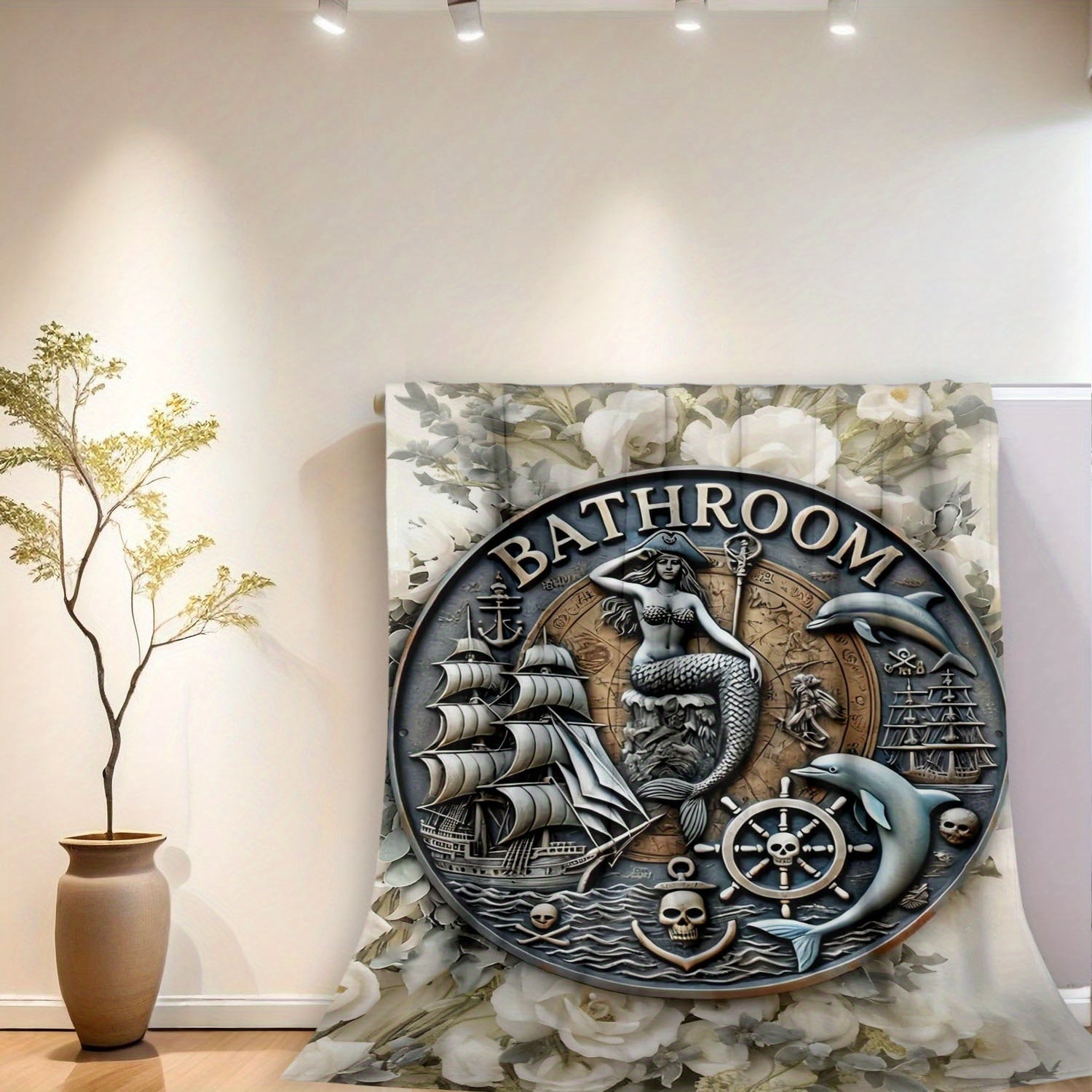 Gray Pattern Flannel Throw Blanket Soft Warm Cozy for Home Camping Travel