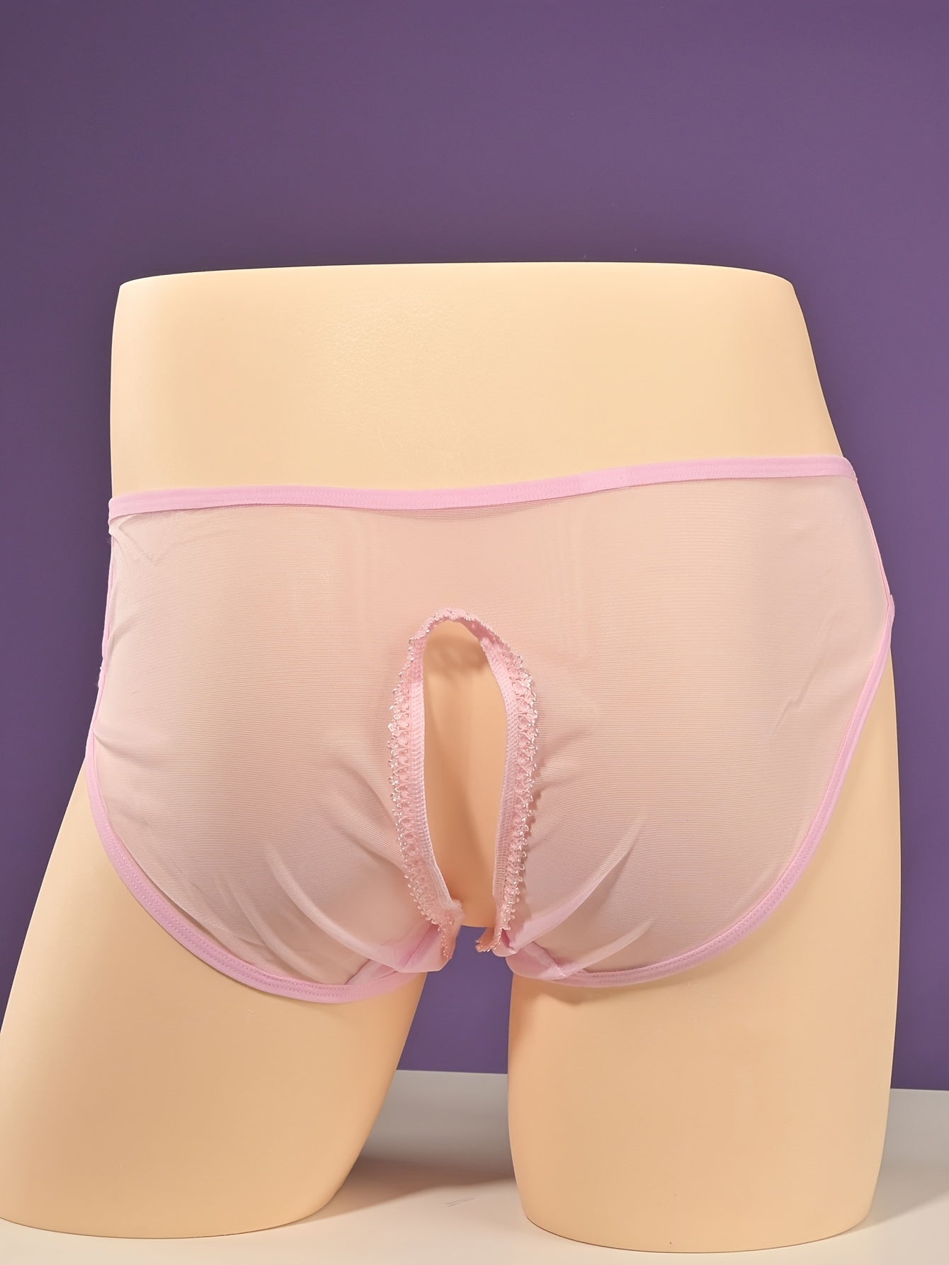 Women's Mesh Butterfly Lingerie Breathable Silky Underwear Size M