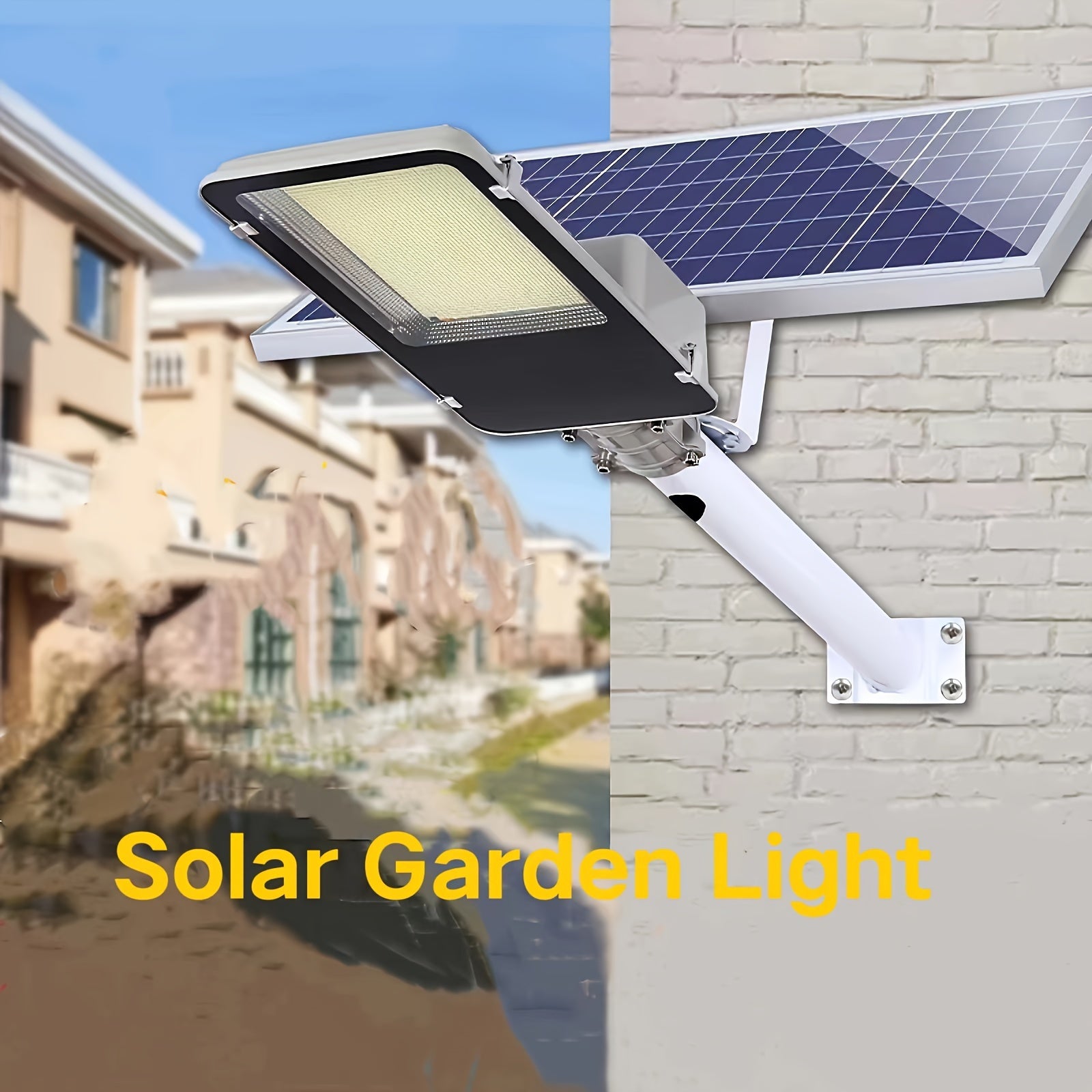 500W Solar Street Post Light with 20AH Battery 25W Solar Panel Remote Control