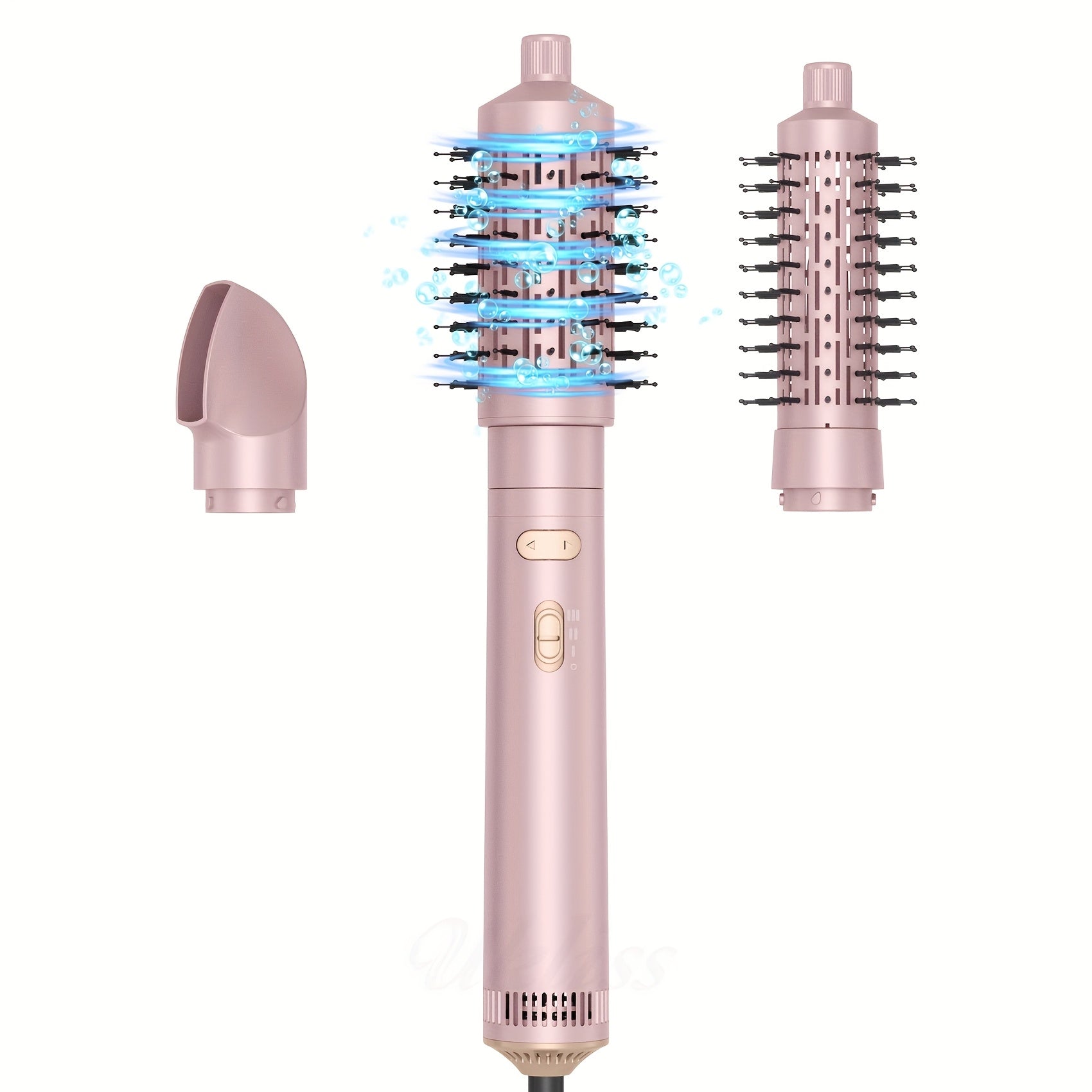 Kit combinado de cepillo de aire caliente de cerámica 3 en 1 con enchufe EU para secar y peinar