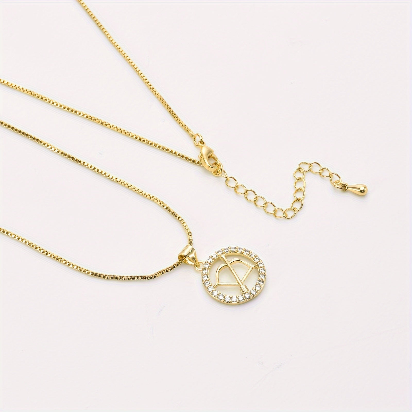 12 Constellations Pendant Necklace Gold Plated Zodiac Jewelry for Men Gift