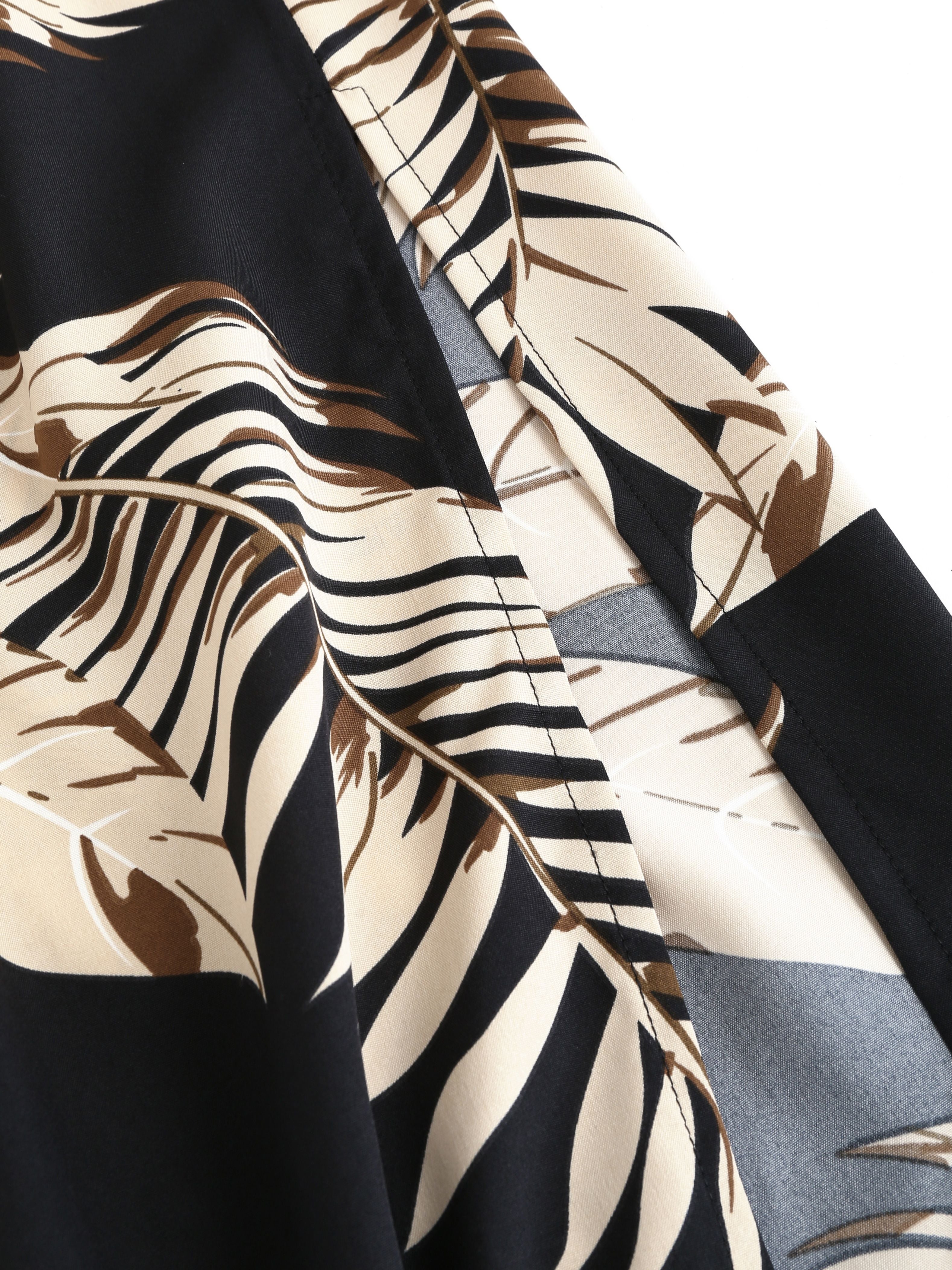 Women's Plus Size Floral Print Summer 3/4 Pants Adjustable Waist Breathable