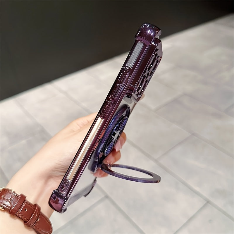 Redmi 14C Phone Case with Gyroscope Bracket Shockproof TPU Cover