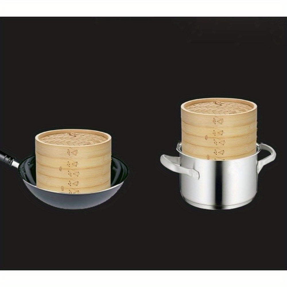 Cesta de vapor de acero inoxidable de 2 niveles para verduras, pescado y arroz, 10 pulgadas