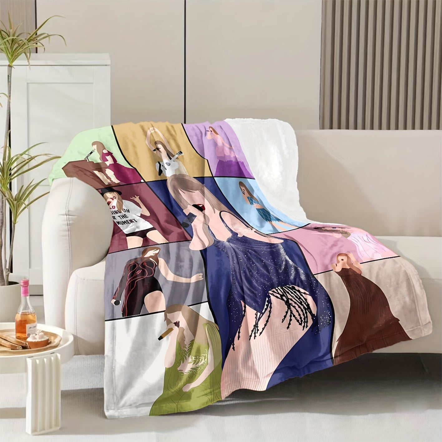 Eng yaxshi tanlov: Musiqa sevuvchilar uchun flanel ko'rpa - Ko'p maqsadli uyqu shali, tozalash oson, dog'ga chidamli, musiqa ixlosmandlari uchun yil davomida mukammal sovg'a