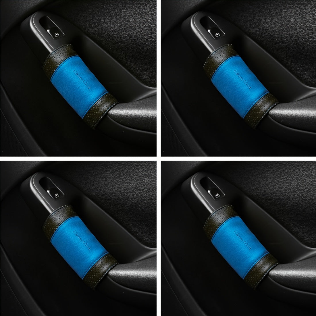 Car Door Handle Covers Leather Texture Grip Four Doors Universal