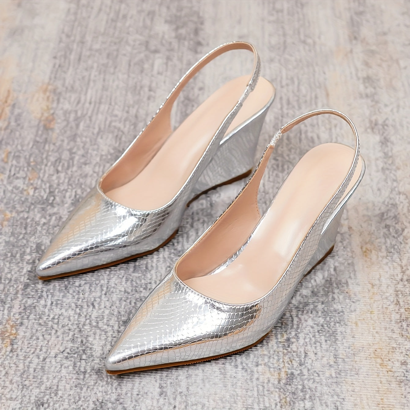 Zapatos de tacón alto con plataforma y patrón de cuadros para verano con parte superior sintética