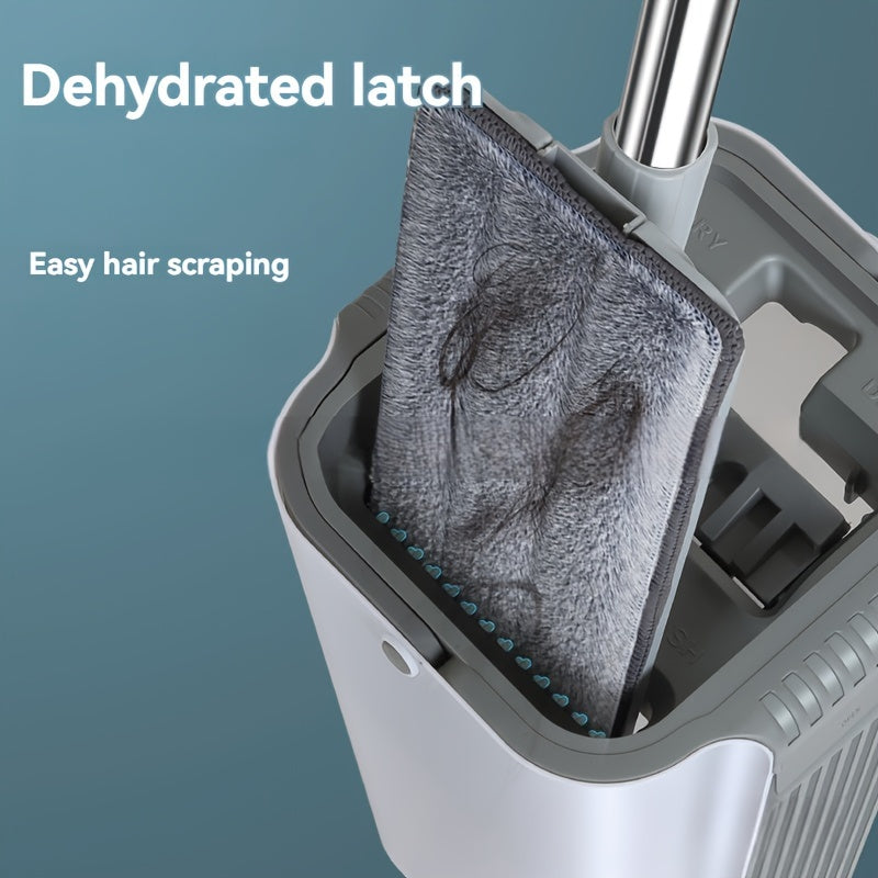 Ko'p funksiyali mopu to'plami - Nam va quruq tozalash uchun - Oshxonalar, hammomlar va yashash xonalarida oson tozalash uchun qalin, chizishsiz padlar bilan - Har xil yuzalar uchun mo'ljallangan mustahkam metall tutqich