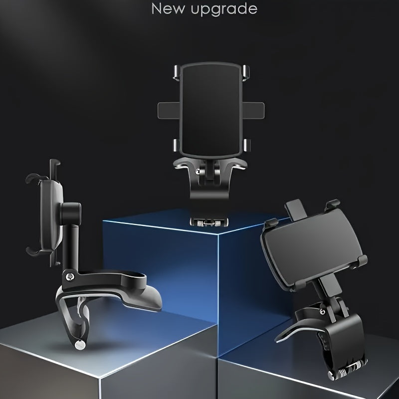 Universal Adjustable Car Phone Holder ABS Dashboard Mount 360° Rotatable for Smartphones