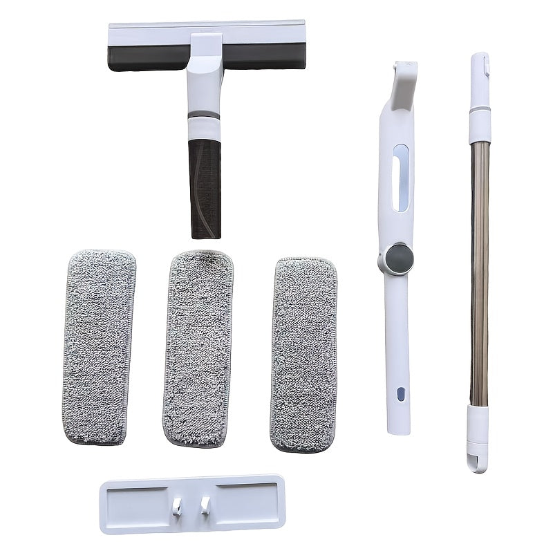 3-in-1 shisha tozalash to'plami, teleskopik tayoq, purkash, spreyi va yig'ish tanki bilan