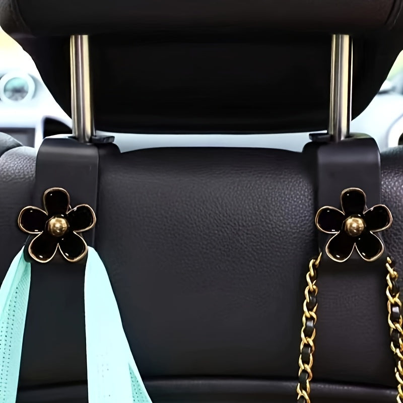 Car Seat Back Organizer Hooks Small Flower Multifunctional Storage Brackets