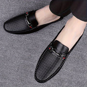 Zapatos mule de cuero de microfibra para hombre, casuales, sin cordones, para interior y exterior, ideales para caminar