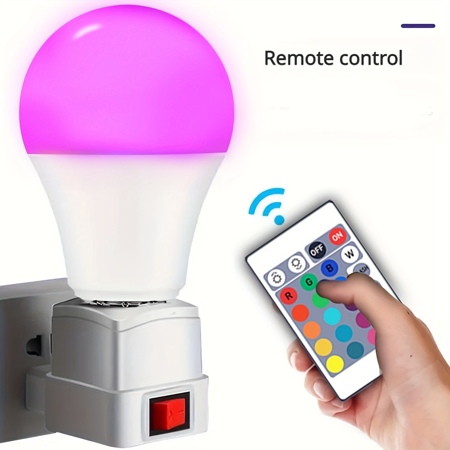 Умная RGBW LED лампочка для спальни с управлением через приложение, синхронизацией с музыкой, изменением цвета и функцией диммирования. Лампочка A19 E27, не поддерживающая Alexa/Google/WiFi.