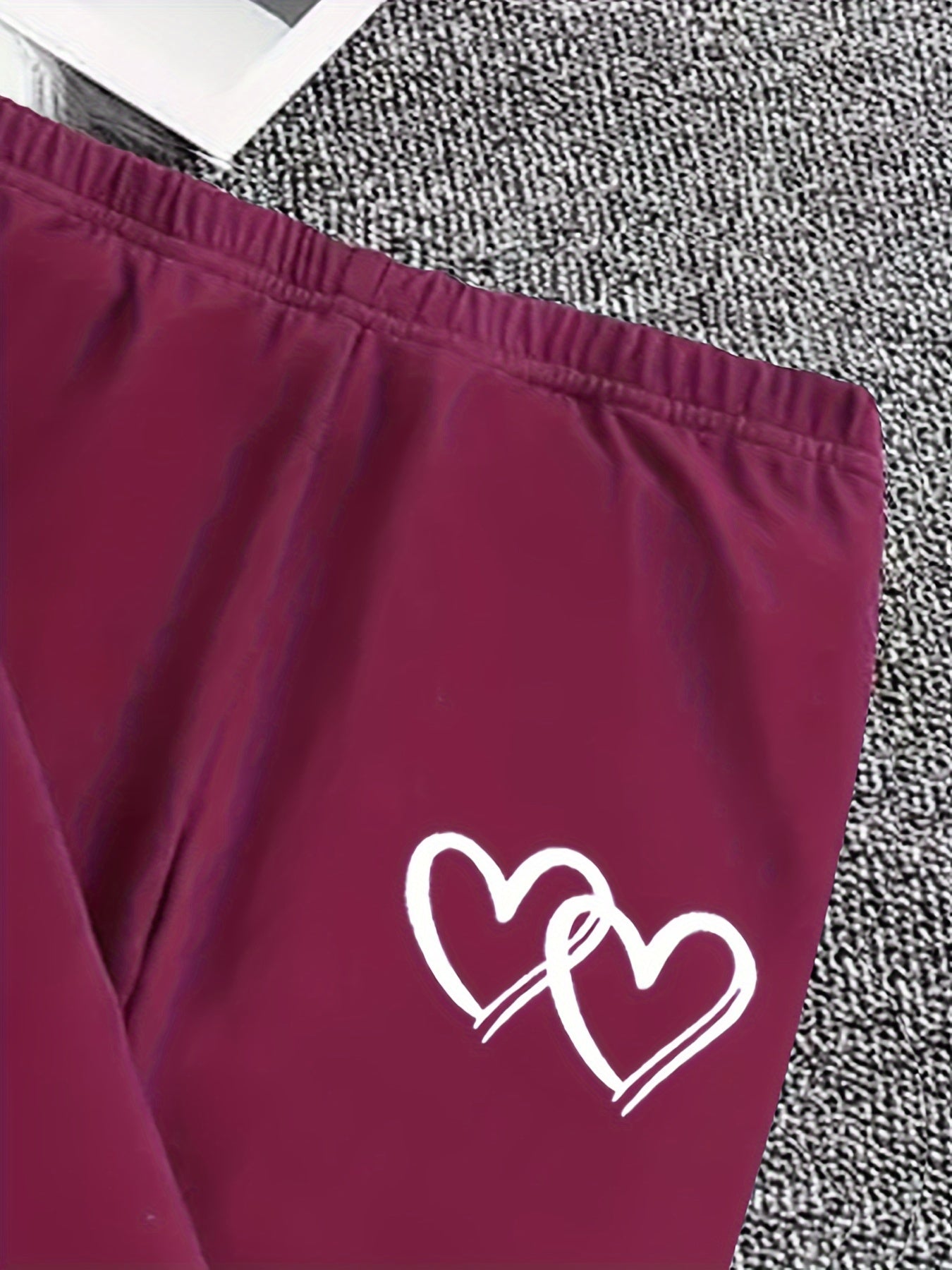 Детский комплект из длинных рукавов и штанов на весну и осень с принтом в виде любви для малышей и детей среднего размера