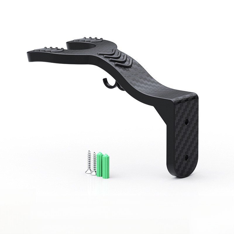 Unisex Adult ABS Wall Mount Helmet Hook Rack with Key Storage