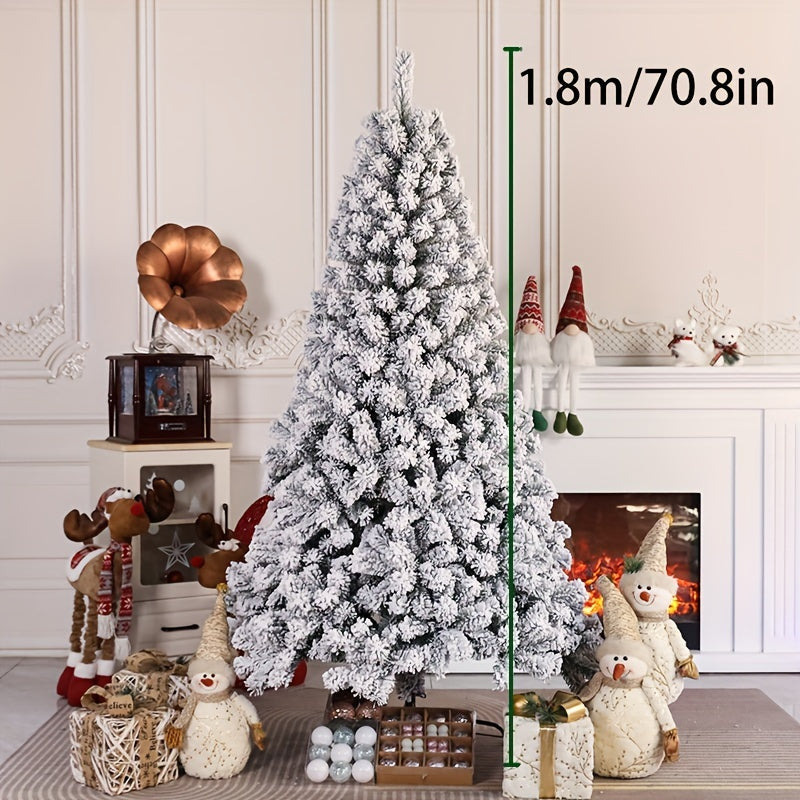 Artificial Christmas Tree PVC and Plush Fake Cedar Holiday Decor for Home Office Garden
