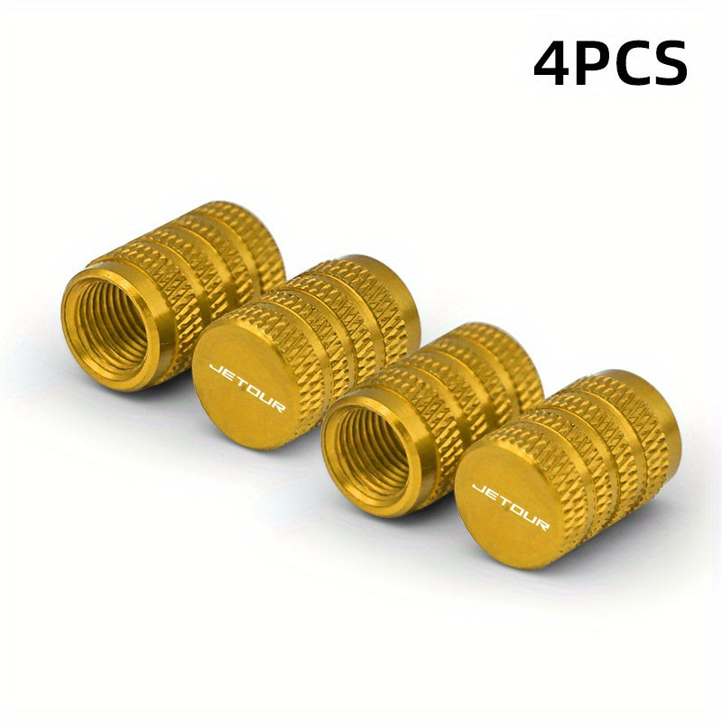 4pcs Aluminum Tire Valve Stem Cap Covers for Car Wheels Black Durable