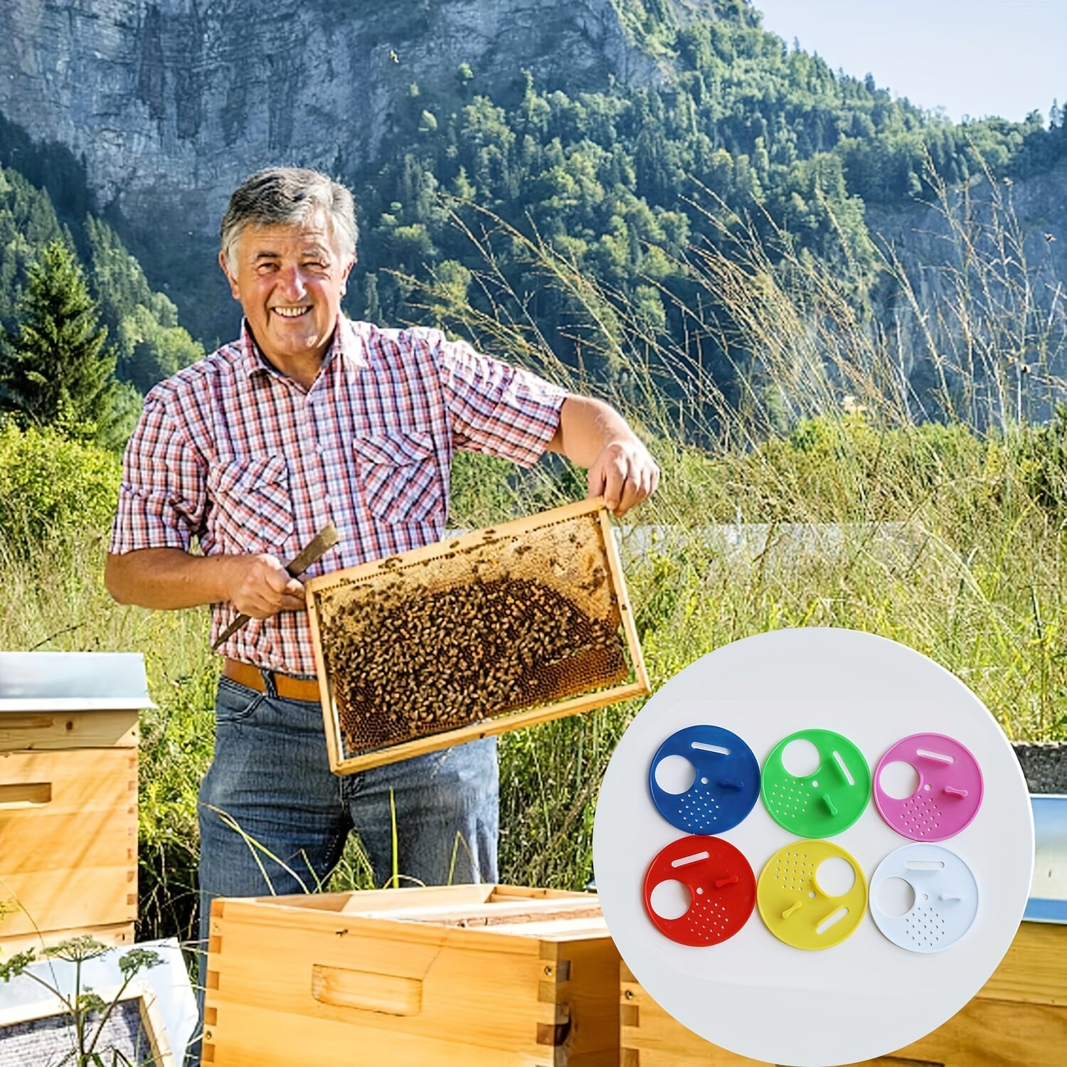 30 Plastic Bee Hive Entrance Gates for Nuc Boxes Swarm Traps and Hives