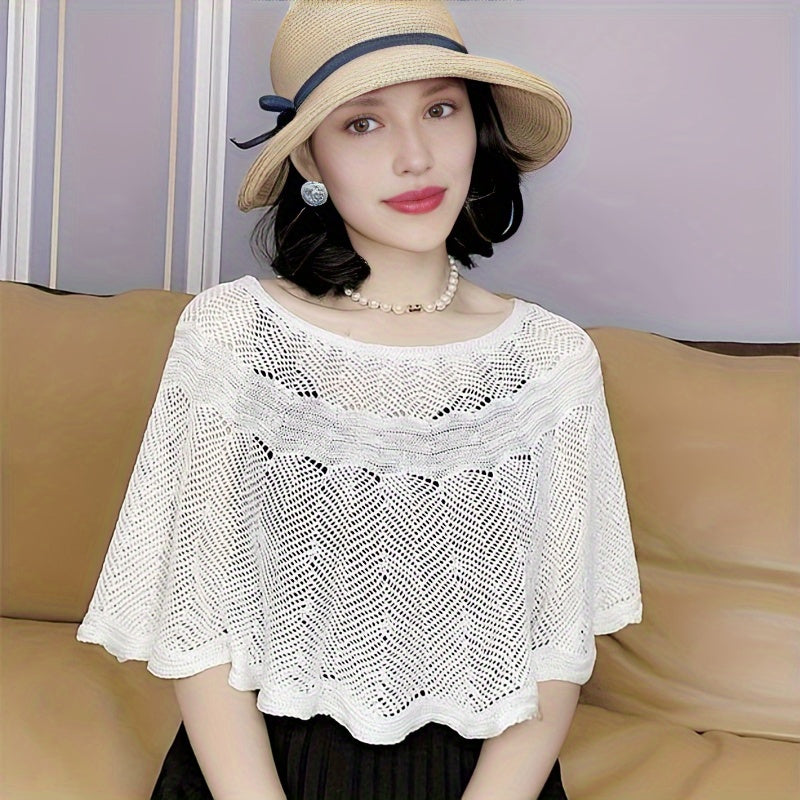 Qo'llar uchun shifonli shalvli sharf, ruffles bilan, shamol o'tkazmaydigan, erkin kesimli kardigan