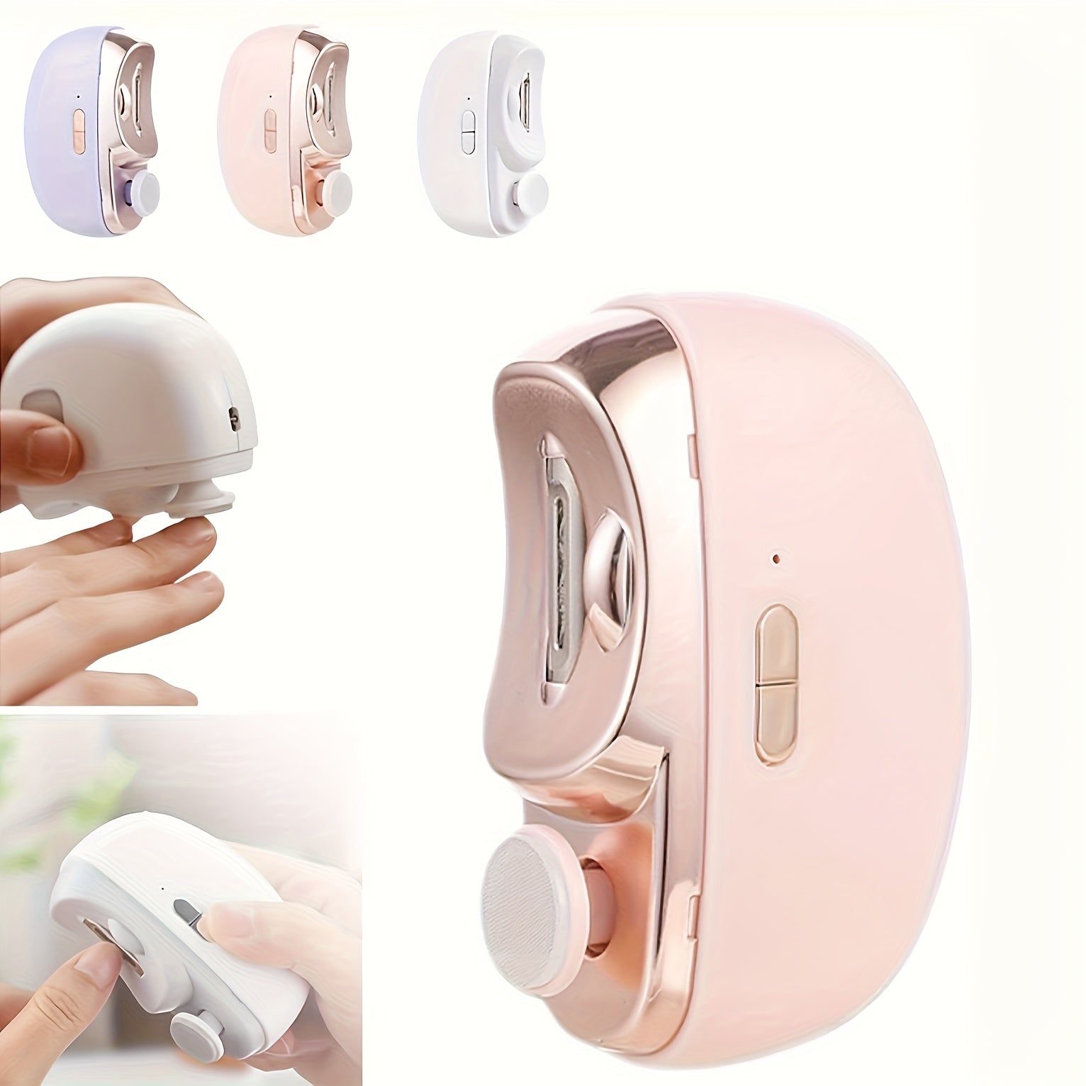 2-in-1 Electric Nail Clipper and Polisher USB Rechargeable Portable Nail Care Device