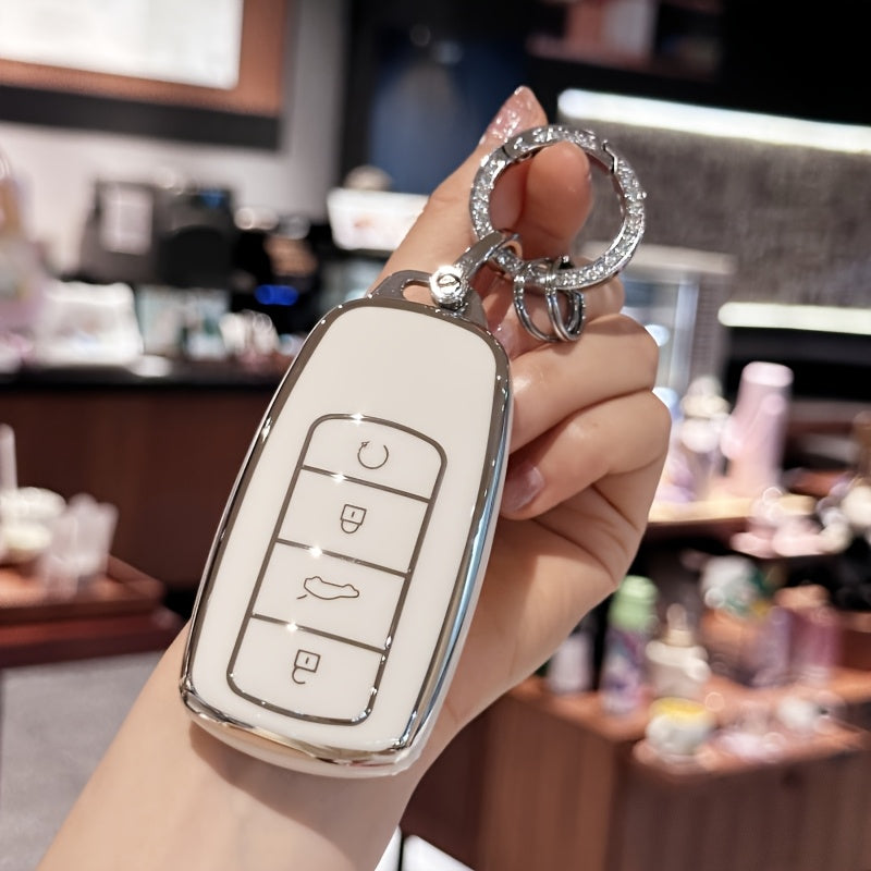 Car Key Fob Cover with Keychain Lanyard for Tiggo 7 Pro 8 Arrizo 8