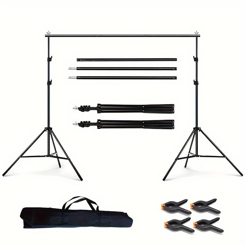 2x2m Photography Background Stand with Cloth and Props for Studio Shooting