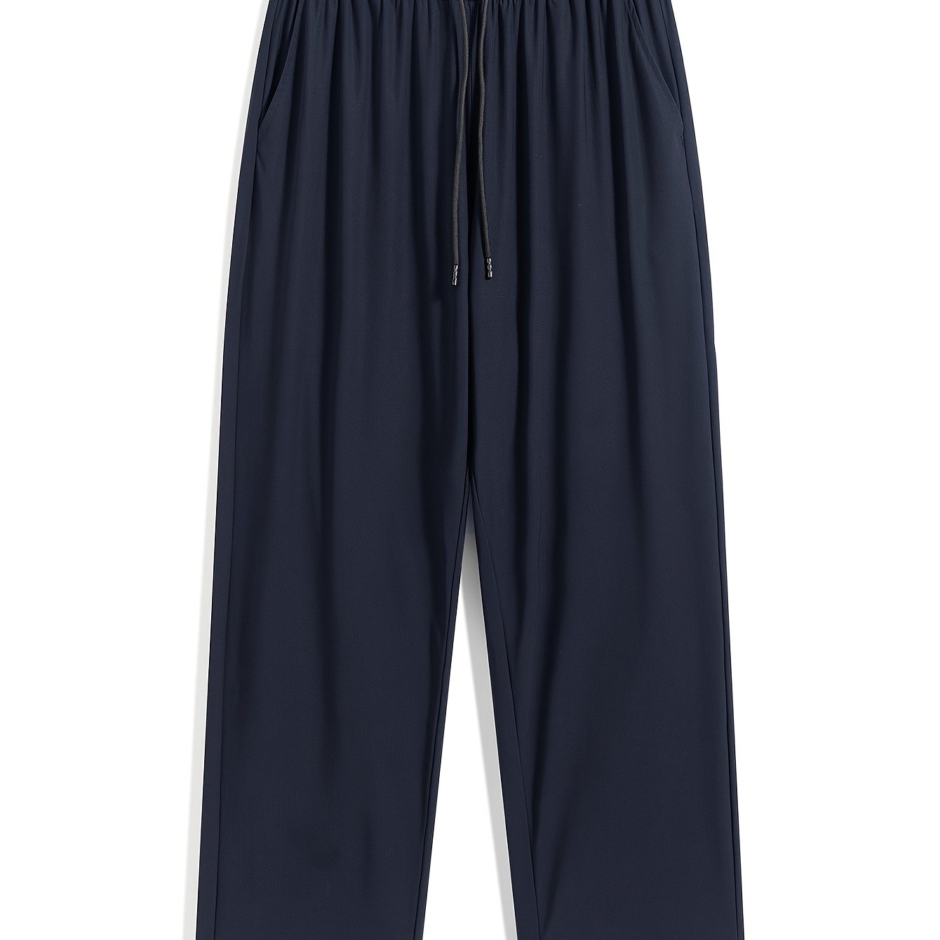 Мужские узкие длинные брюки большого размера для повседневной летней носки, однотонные, с эластичной тканью