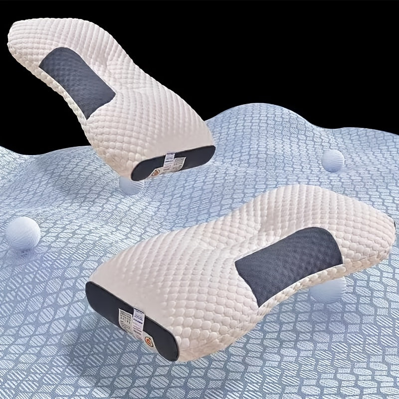 3D Spa Massage Pillow for Back and Side Sleepers Neck Support Compressible Polyester Fiber