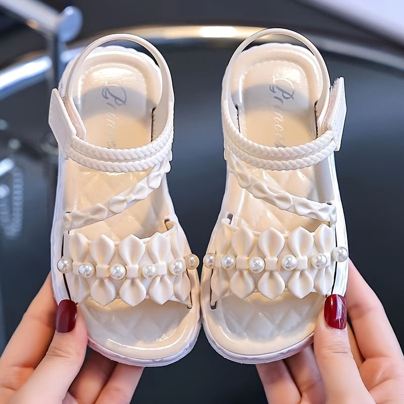 Girls Floral Open-Toe Sandals Lightweight Breathable Casual Shoes