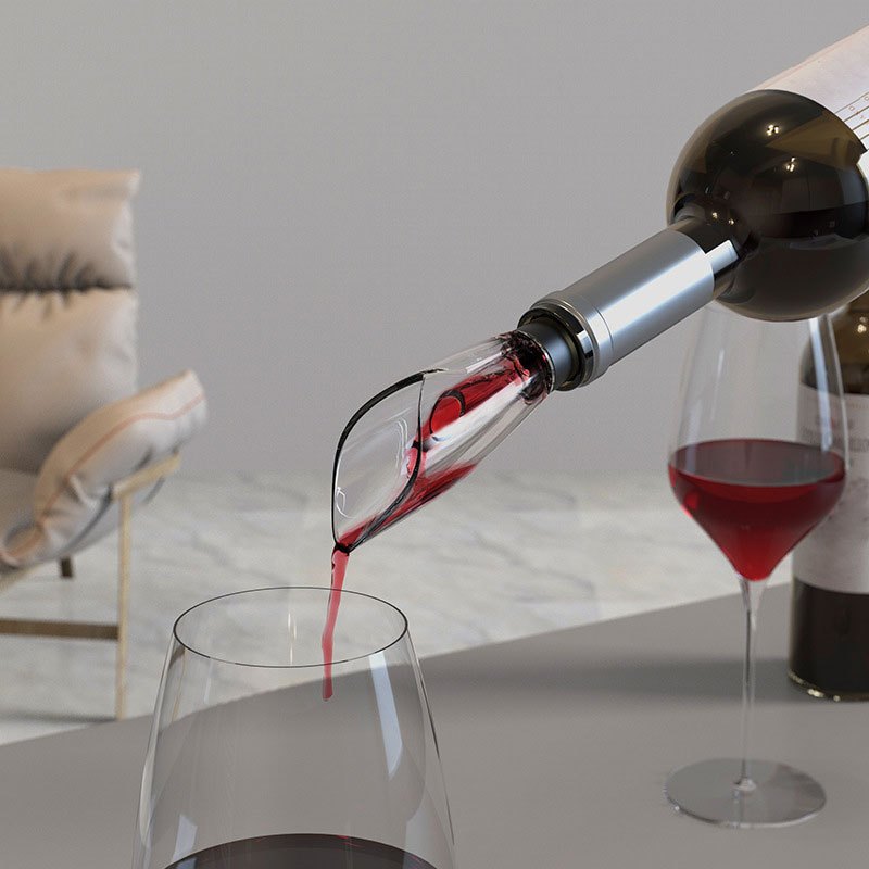 Cordless Electric Wine Opener Set with Vacuum Stopper and Foil Cutter