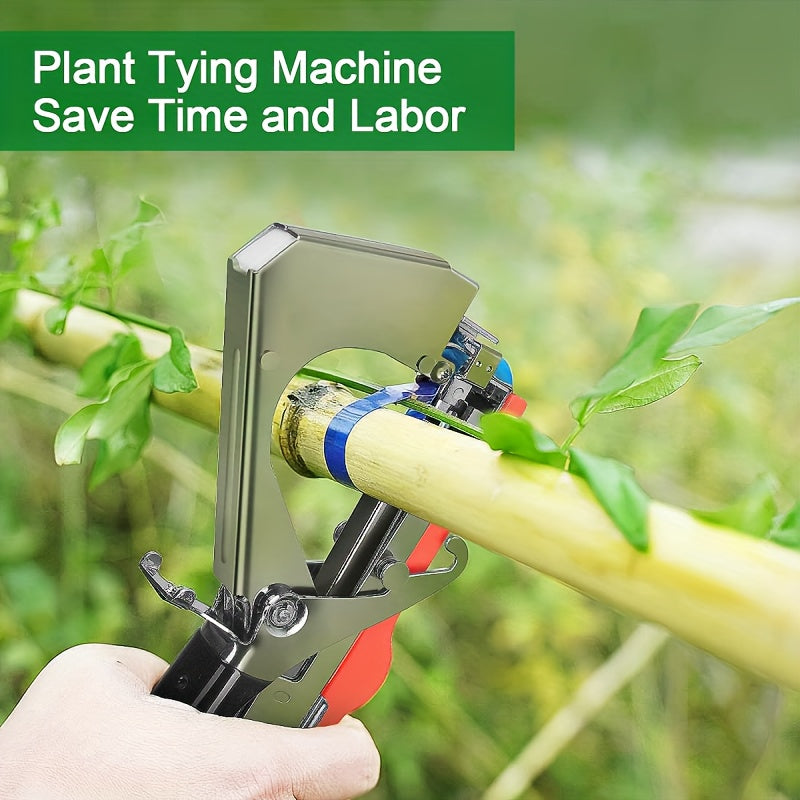 Plant Tying Machine Tool for Grapes Raspberries Tomatoes Vine Vegetables with Tapes Staples Replacement Blades
