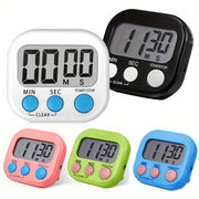 1/2/4 dona raqamli oshxona taymeri, magnetli orqa qismi bilan, pishirish, pishirish, sport, o'yinlar va ofis uchun. Batareyani o'z ichiga olmaydi.