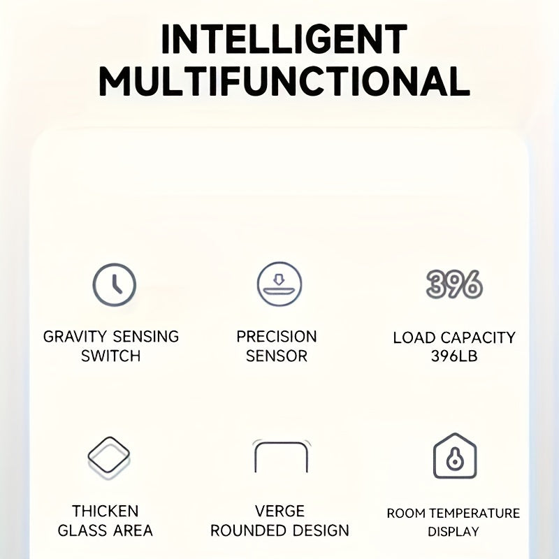 Accurate electronic scale with wide platform, easy-to-read screen, 176.9 KG capacity