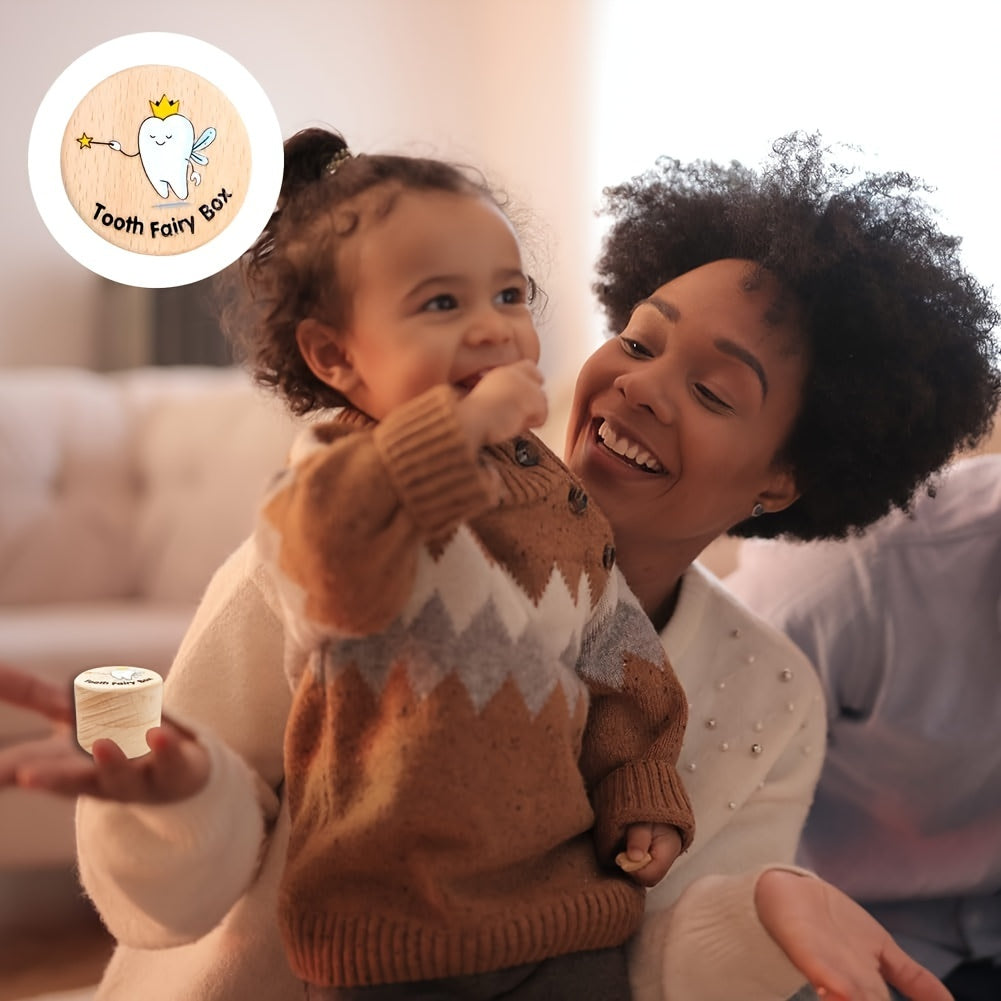 Wooden Keepsake Box for Children's Teeth Storage Gift for Christmas Halloween Thanksgiving New Year Valentine